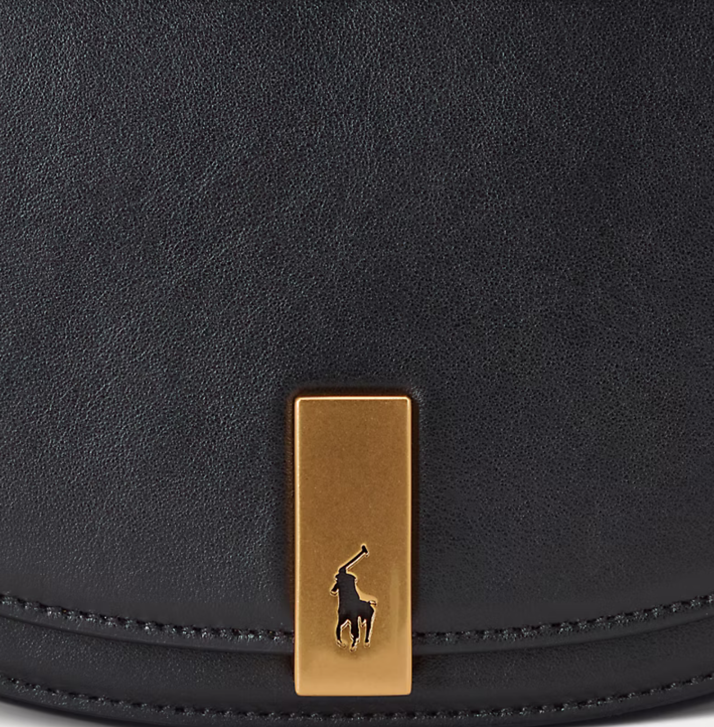 Polo Ralph Lauren - Polo ID Calfskin Mini Saddle Bag - Black