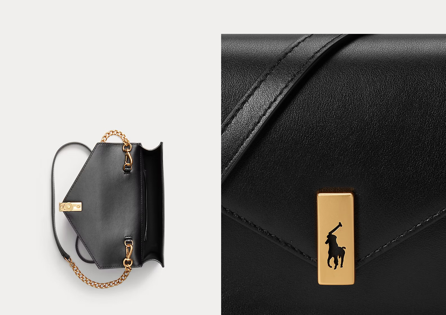 Polo Ralph Lauren - Polo ID Leather Chain Wallet and Bag - Black
