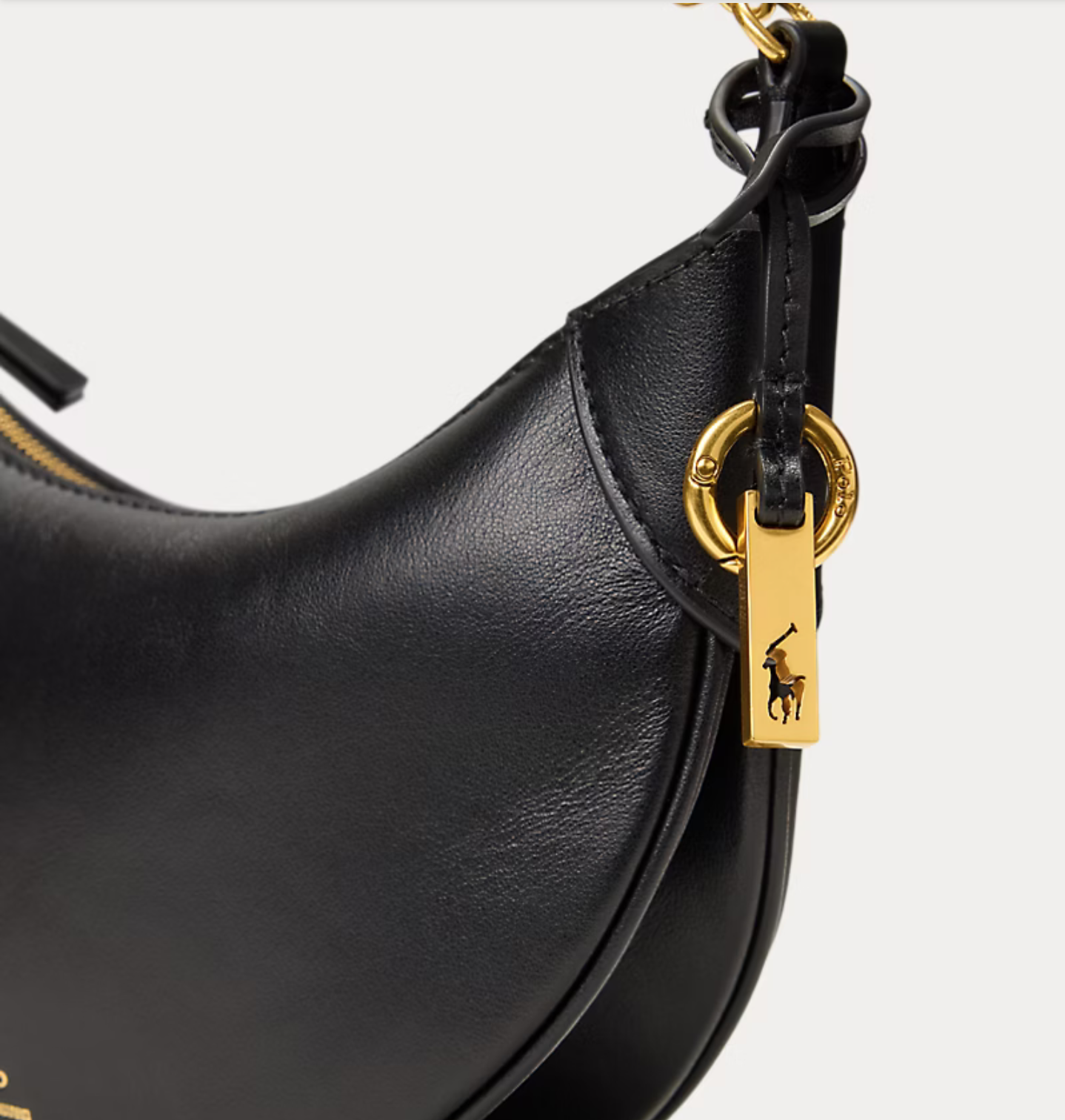 Polo Ralph Lauren - Polo ID Leather Mini Chain Bag - Black