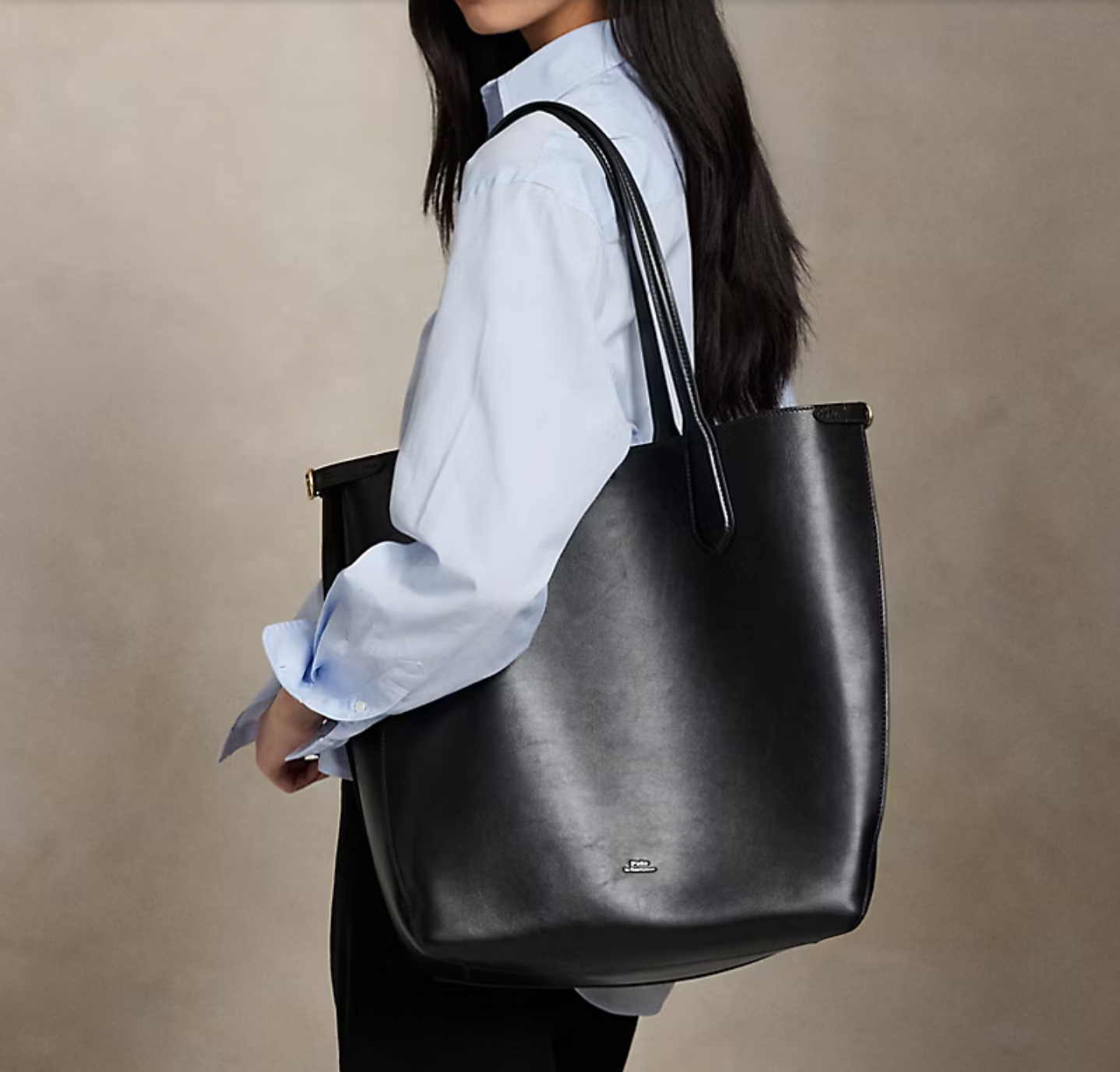 Polo Ralph Lauren - Bellport Leather North-South Tote - Black