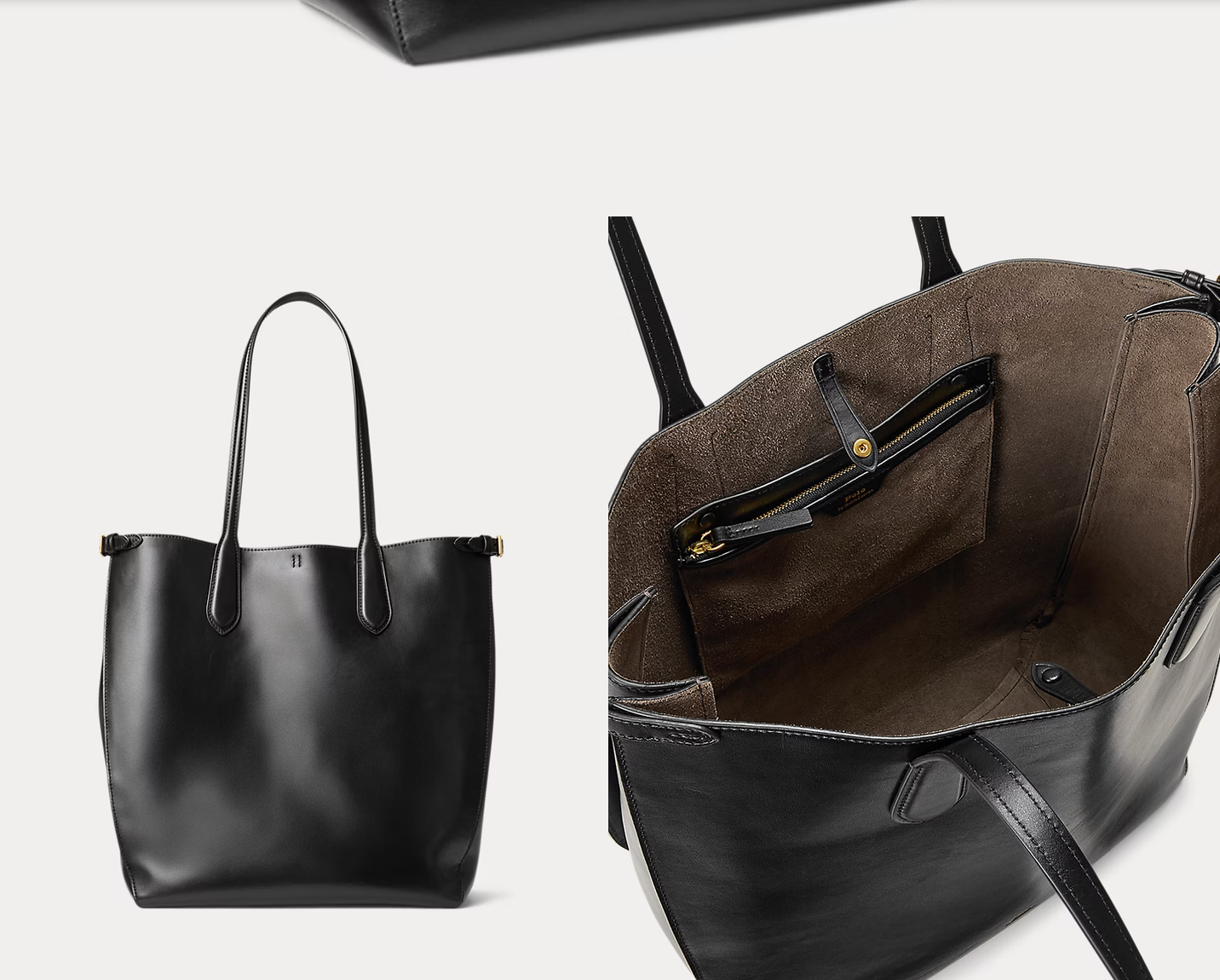 Polo Ralph Lauren - Bellport Leather North-South Tote - Black