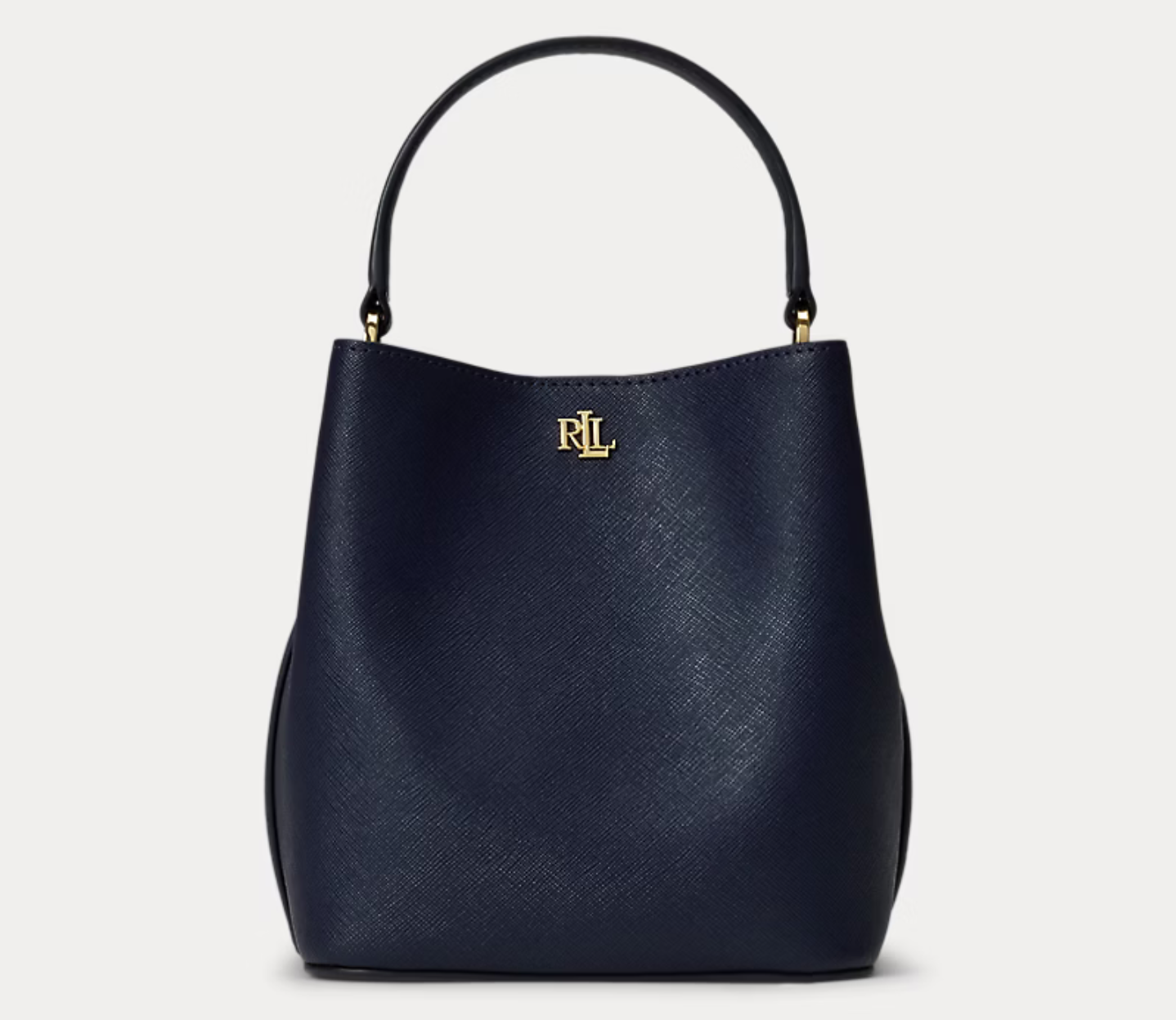 Lauren Ralph Lauren - Crosshatch Small Reese Bucket Bag - Refined Navy