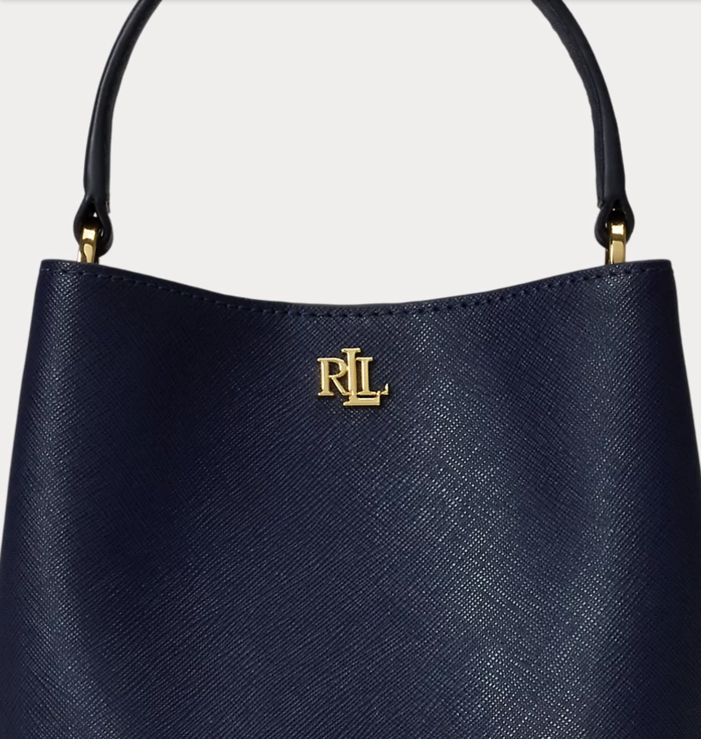 Lauren Ralph Lauren - Crosshatch Small Reese Bucket Bag - Refined Navy
