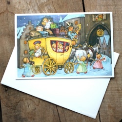 Adventskalender - Änglar, häst och vagn Kort med Kuvert