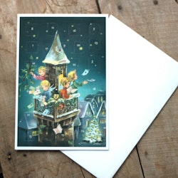 Adventskalender  - Änglar i Torn Kort med kuvert