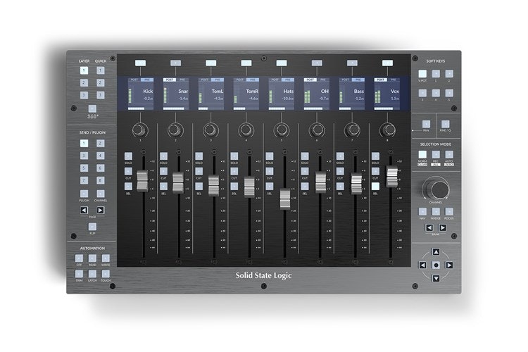 SSL uf8 daw control uppifrån