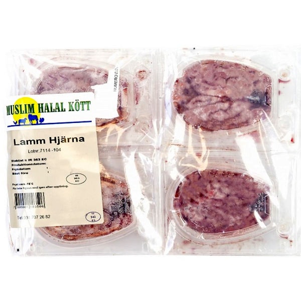 Lamb Brain / Lammhjärna 4 pcs (Fryst/Frozen) approx. 450g