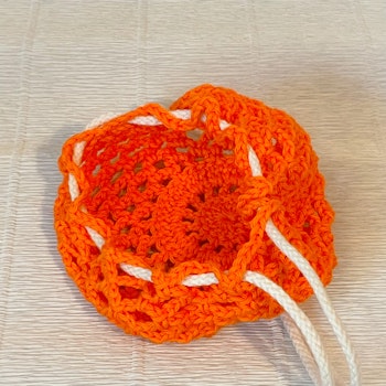 Virkad påse orange