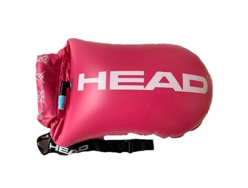 Rosa simboj för öppet vatten. Head safety boj rosa som håller dig säker när du simmar. Vattensäker behållare för dina grejer.