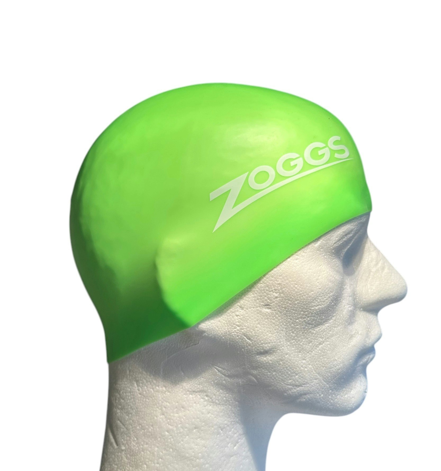 Zoggs badmössa silikon lime neonfärg. Badmössa som syns bra.