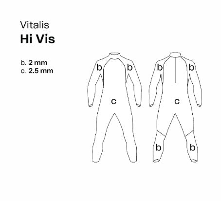 Orca Våtdräkt Vitalis OW Hi Vis Herr simning