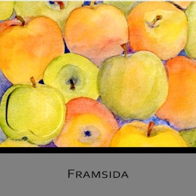 Akvarellkort - Gula äpplen
