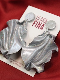 SAMPLE Satin Round top Silverglitter