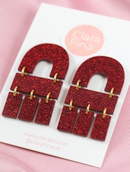 SAMPLE Multi Shape Mini Rött glitter