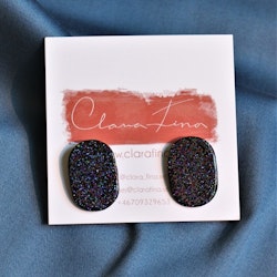 Stud oval Multiglitter