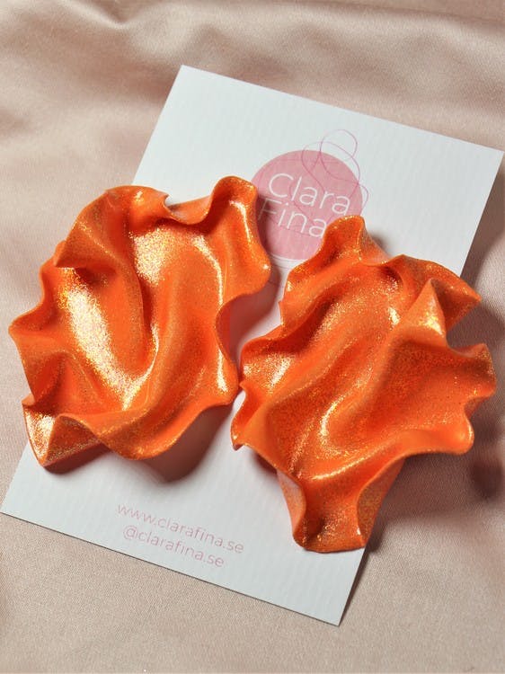 Satin orange glitter