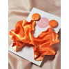 Satin Round top orange glitter