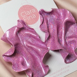 Satin rosa glitter