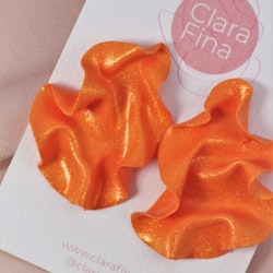 Satin S orange glitter