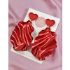 Satin Heart Top rött glitter