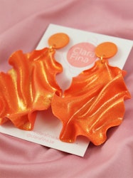 Satin Round top orange glitter