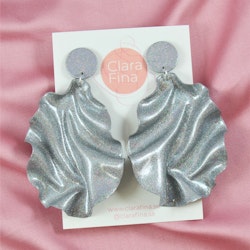 Satin Round top silverglitter