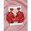 Satin Heart Top rött glitter