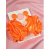 Satin Round top orange glitter