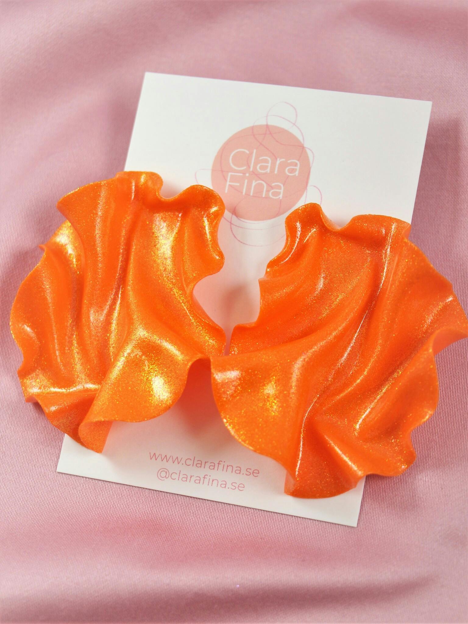 Satin orange glitter