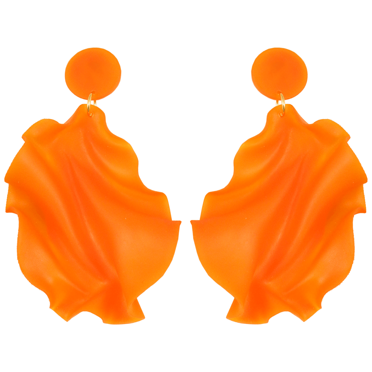 Satin round top orange transparent