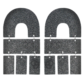 Multi Shape svart glitter