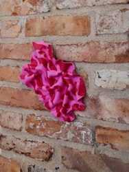 Skulptur Satin Rosa och Röd 01