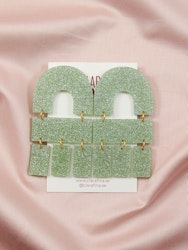 SAMPLE SOLBLEKT Multi Shape grönt glitter