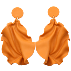 Satin round top Varm orange