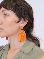 Satin round top Varm orange