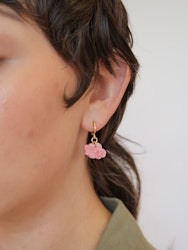 Minimoln rosa med guldiga detaljer 1 st SINGELÖRHÄNGE