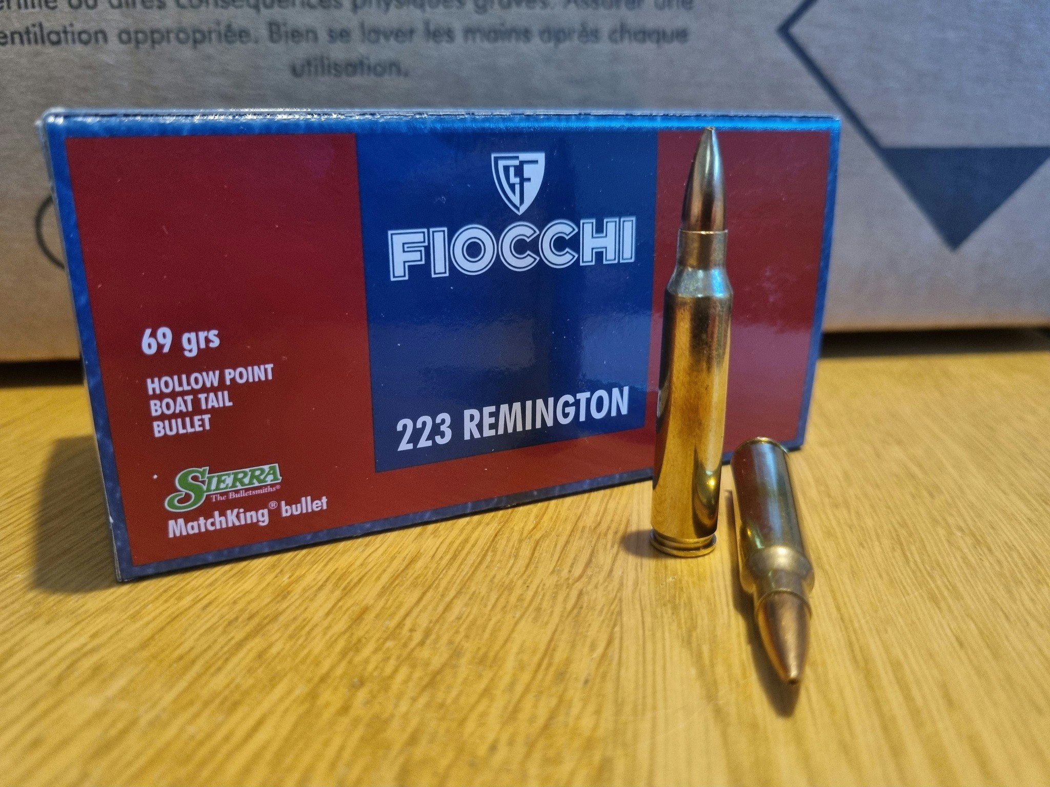 Fiocchi .223rem 69gr Exacta Sierra Match King HPBT  Styckvis