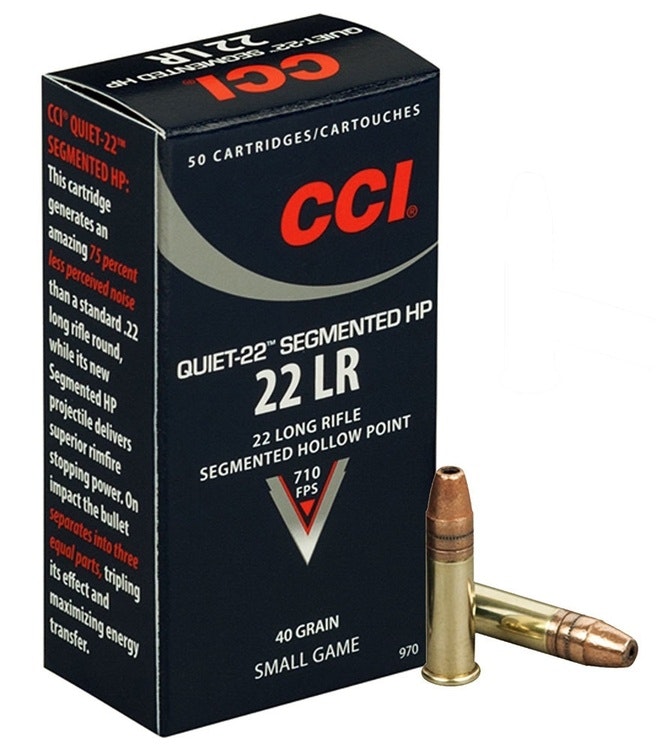 CCI .22LR, QUIET-22 SEGMENTED HP