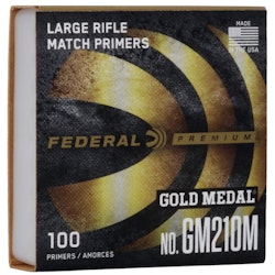 FEDERAL GOLD MEDAL CENTERFIRE LARGE RIFLE PRIMER .210 CLAM 1000/BOX