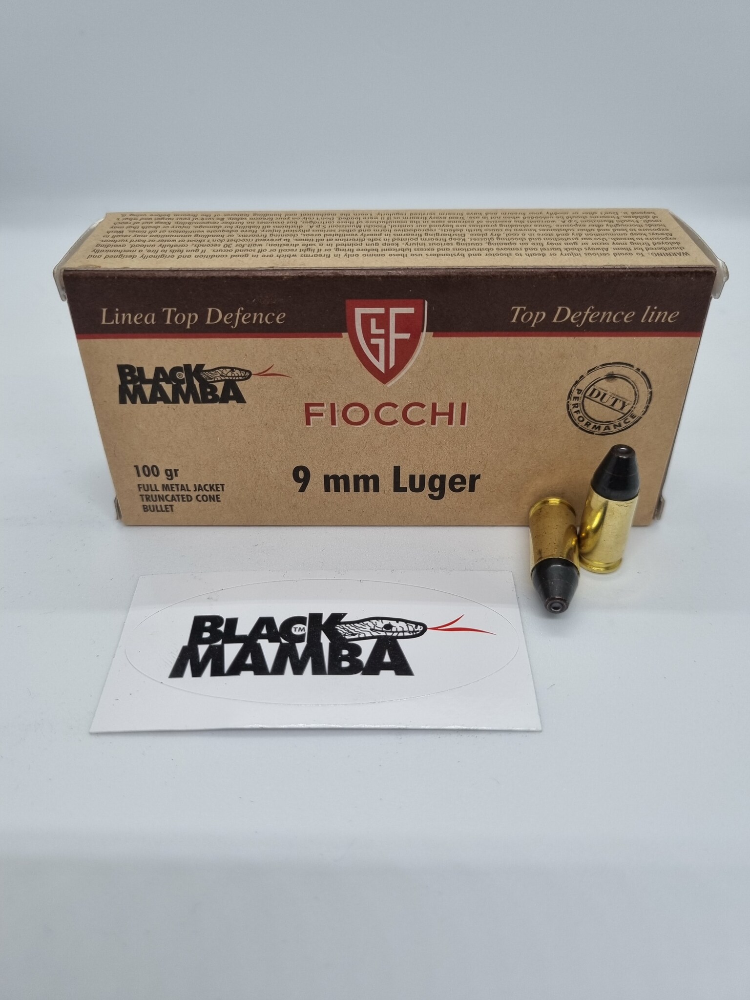 Fiocchi 9x19 FMJTC 100gr Black Mamba