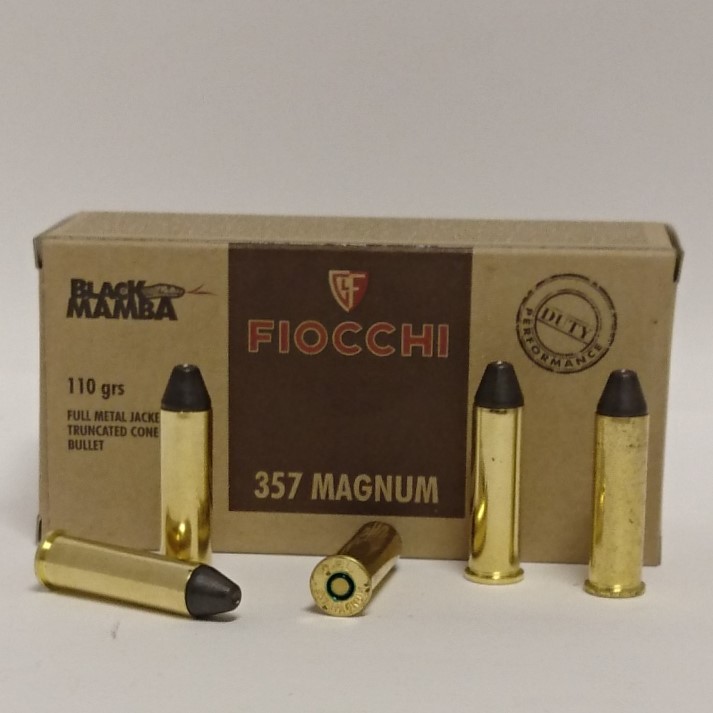 FIOCCHI .357 Magnum 110gr FMJTC Black Mamba