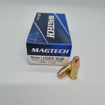 Magtech 9x19 147gr FMJ Flat Subsonic 9G