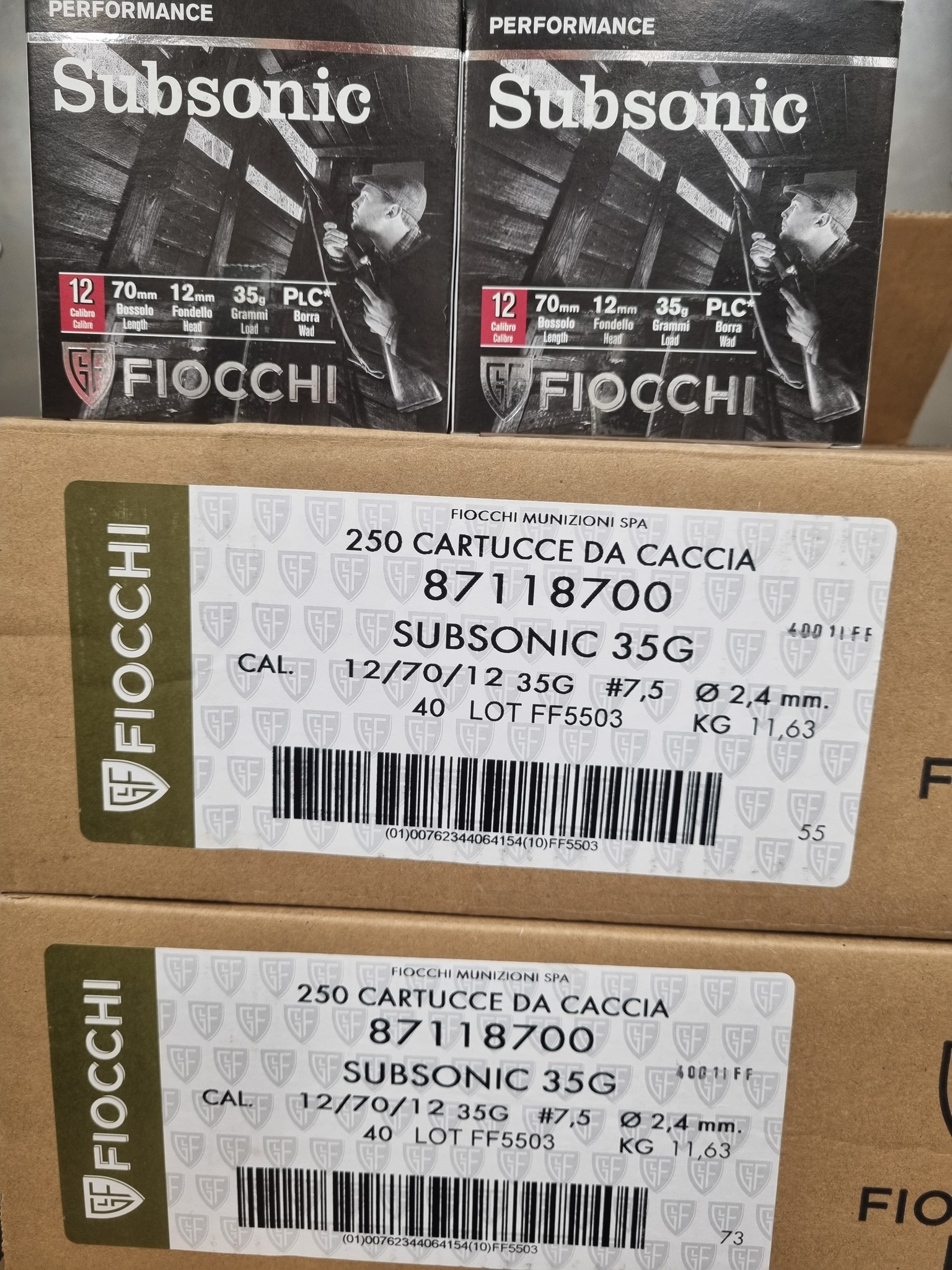 FIOCCHI 12/70 SUBSONIC 35gr US7,5