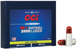 CCI Pest Control Big 4™ Shotshell Ammo 9mm Luger 4 Shot 10/Box