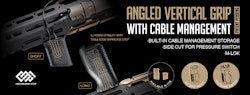 Angled Vertical Grip with Cable Management - Long M-LOK
