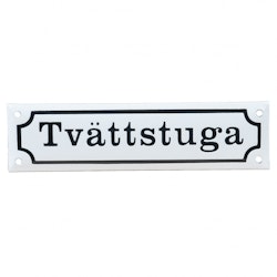 Emaljskylt - Tvättstuga