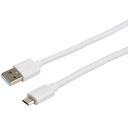 Essentials Micro USB till USB 3m Vit
