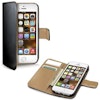 Celly iPhone 5/5S/SE wally 185, mobilskal svart