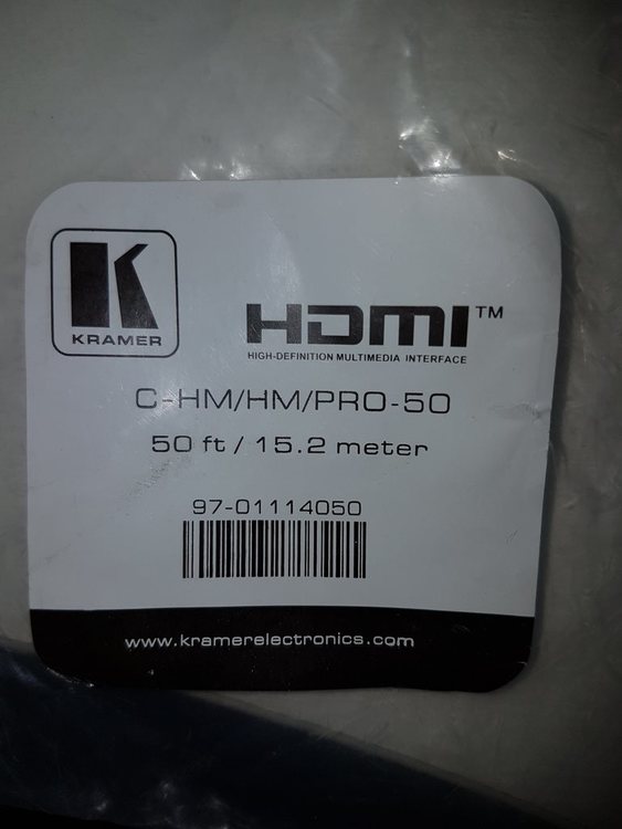 Kramer HDMI PRO kabel 15,2m med Ethernet  Ha-Ha