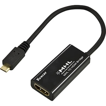 MHL Micro USB BM till HDMI AF 0.2m